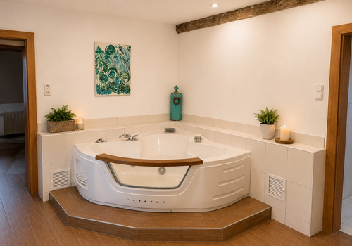 Bad mit luxuriöser Badewanne