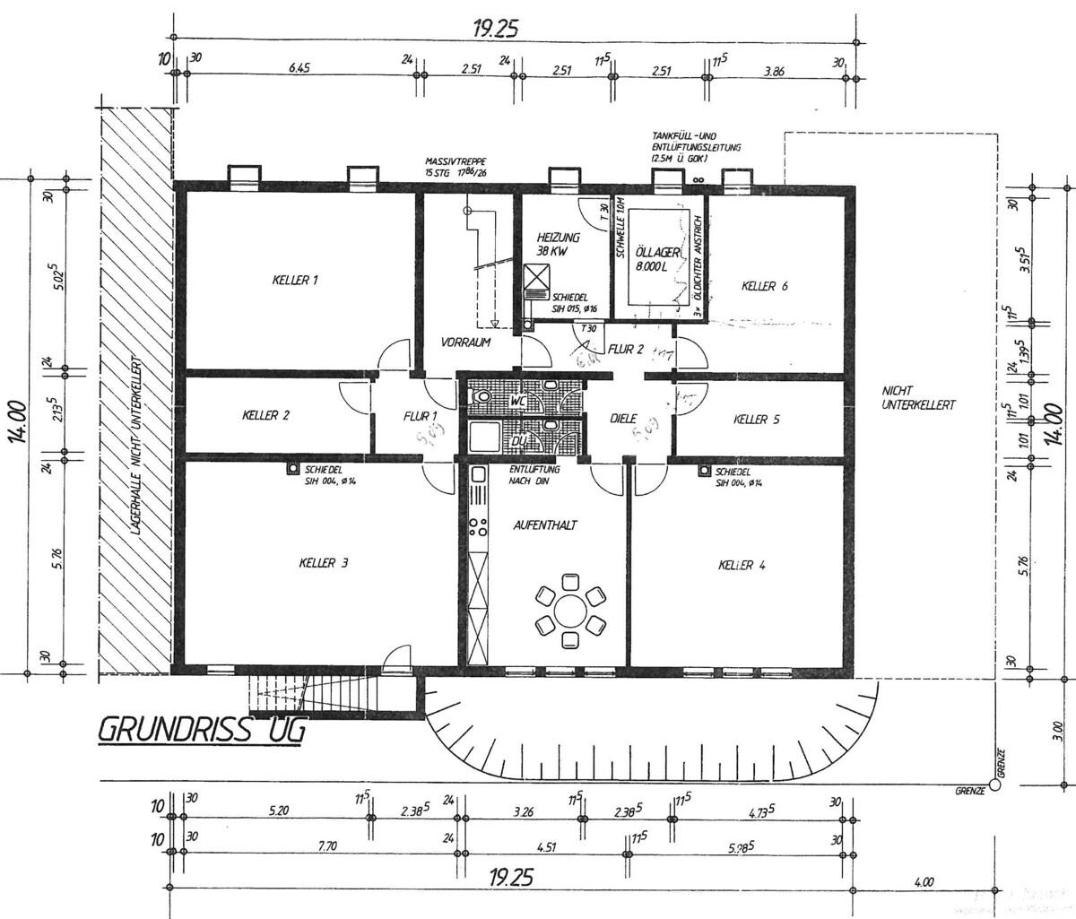Grundriss Untergeschoss