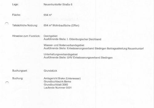 Flurstücksnachweis