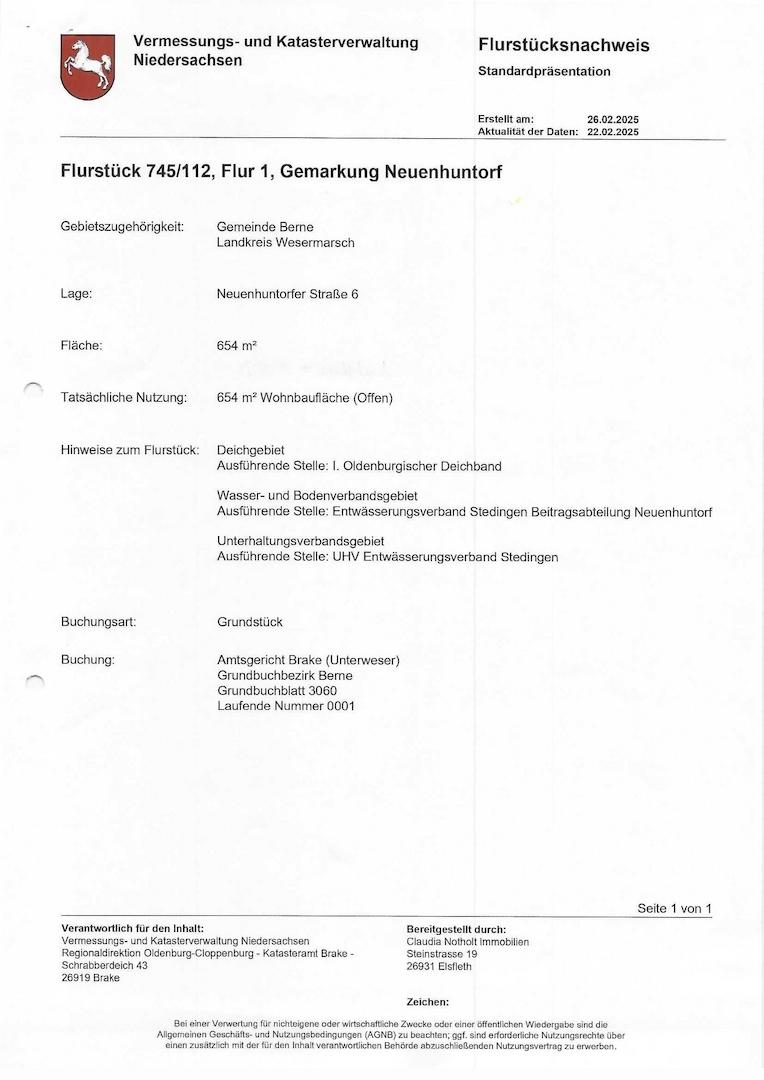 Flurstücksnachweis