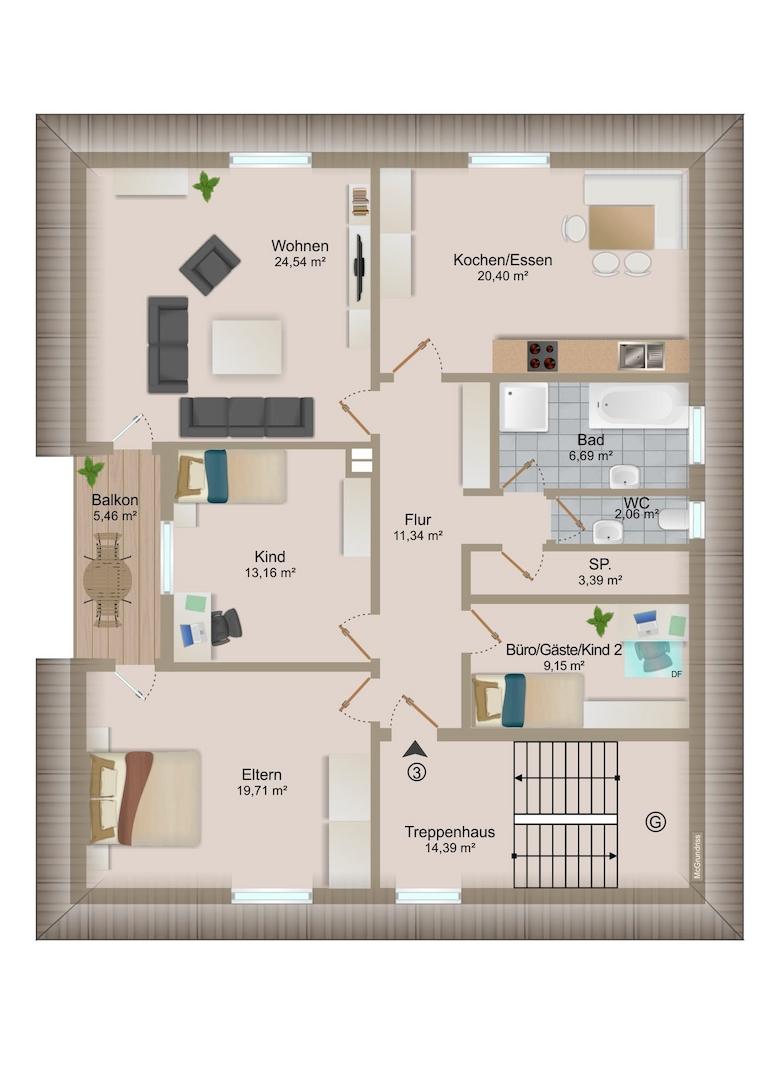 Grundriss Wohnung