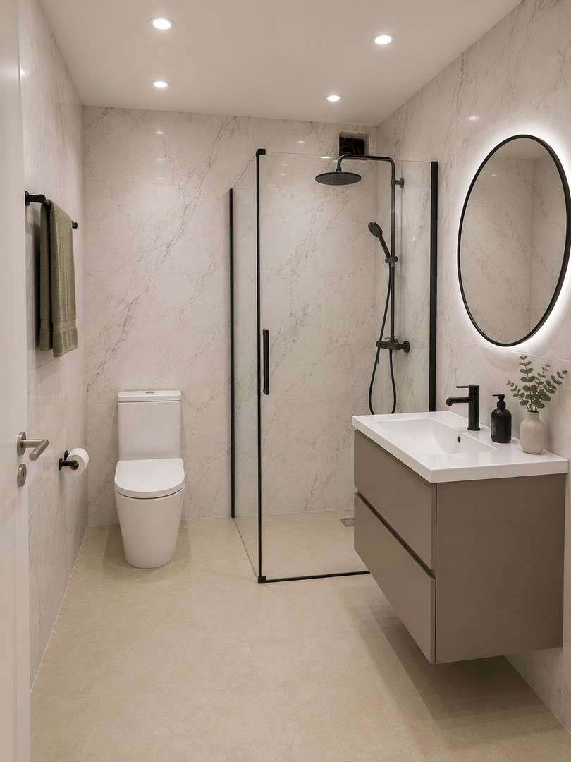 Badezimmer mit Waschtisch
