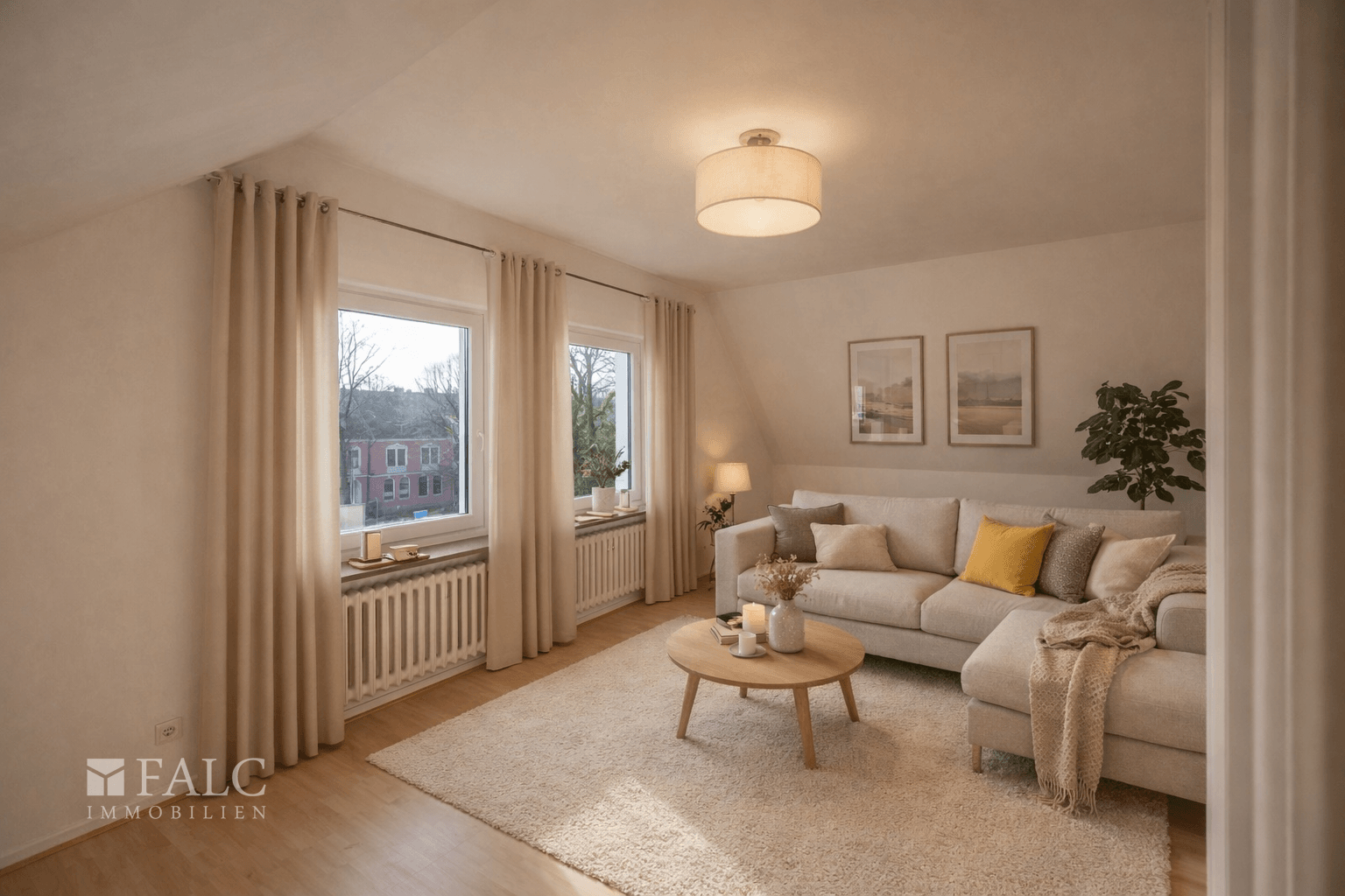 Wohnzimmer / Esszimmer (Einrichtungsbeispiel)