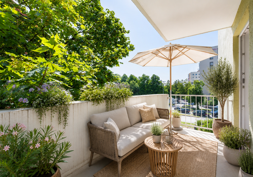 Balkon-Visualisierung