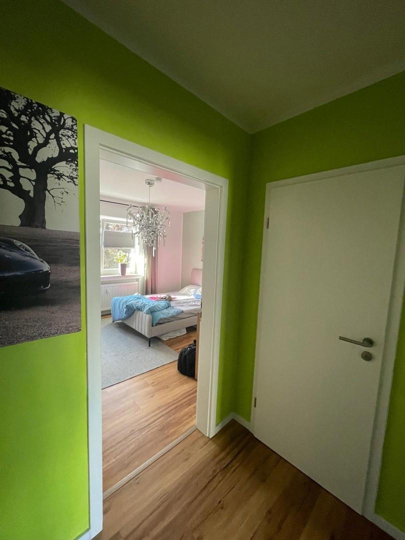 Blick ins Schlafzimmer
