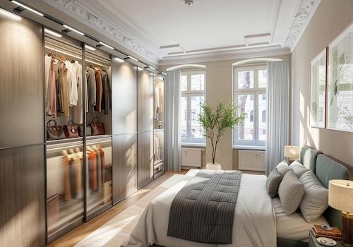 Schlafzimmer möbliert