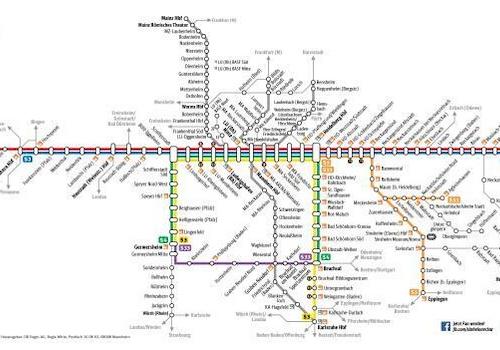 S-Bahn-Plan DB mit WA