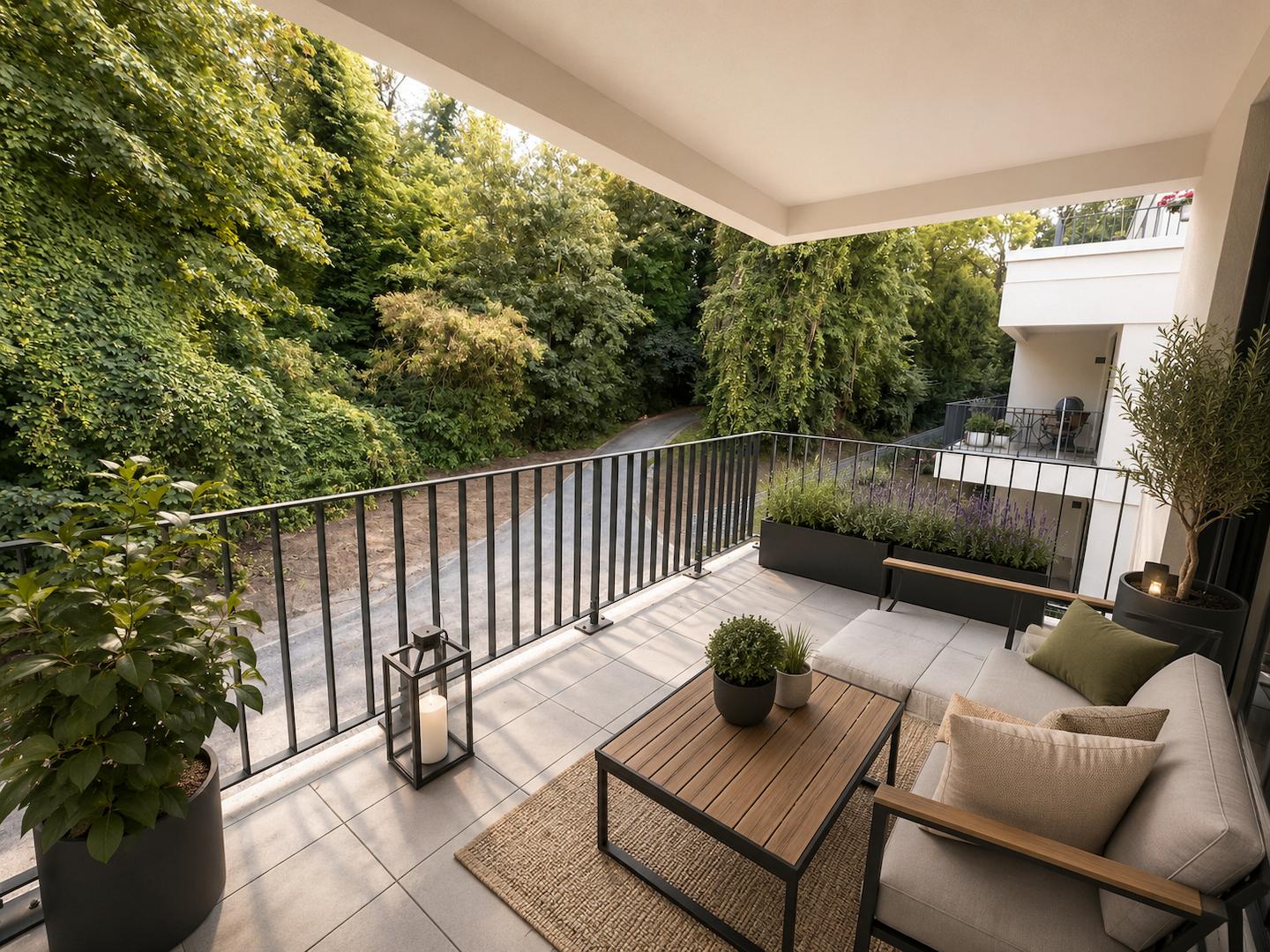 KI generiertes Einrichtungsbeispiel - Balkon