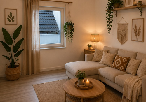 Wohn/ Esszimmer mit Balkon