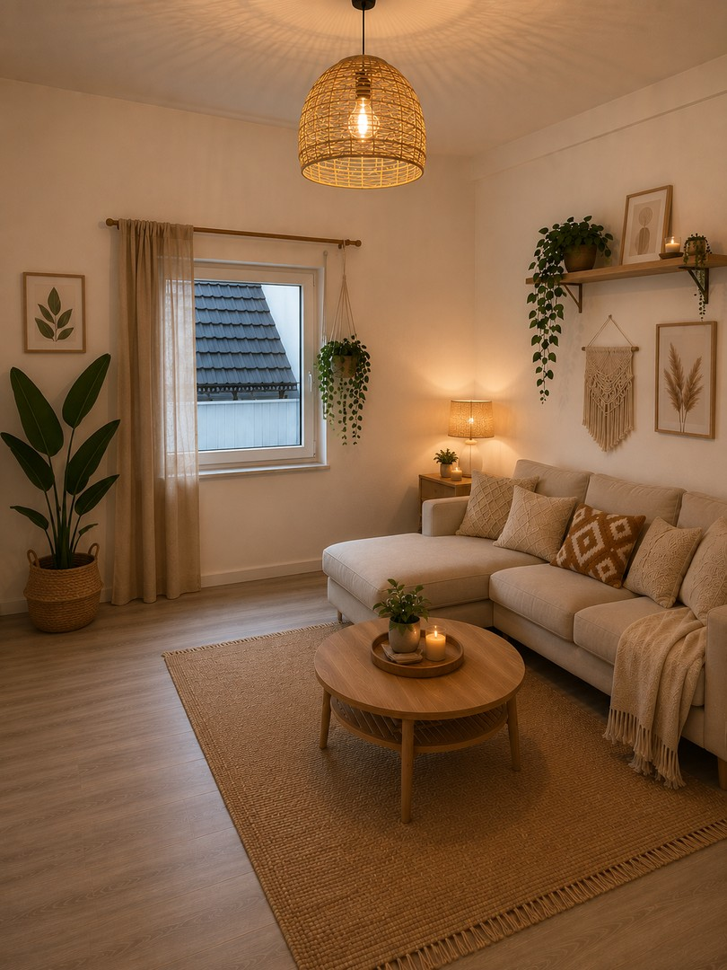 Wohn/ Esszimmer mit Balkon