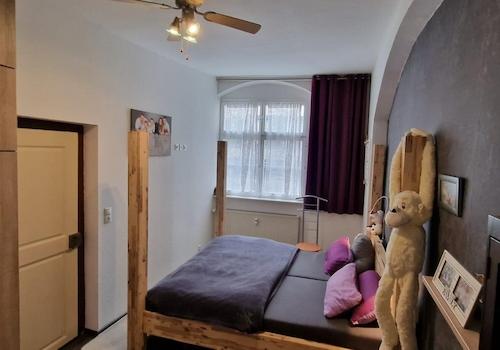 Schlafzimmer mit Ventilator