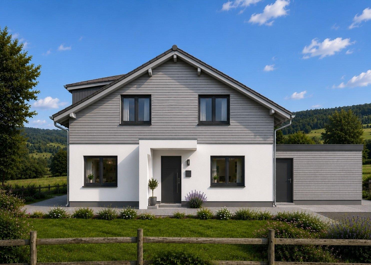 Visu Westansicht 1 ½ Geschoßig