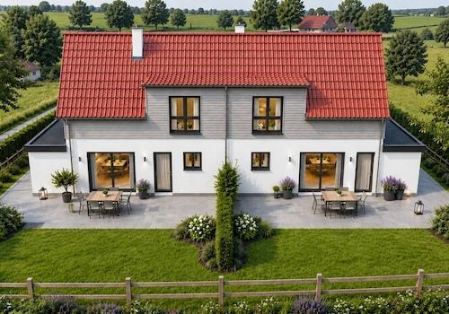 Visu Gartenansicht 1 1/(2 Geschoßig