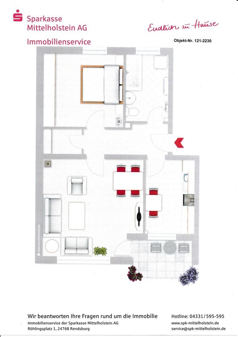 Skizze der Wohnung