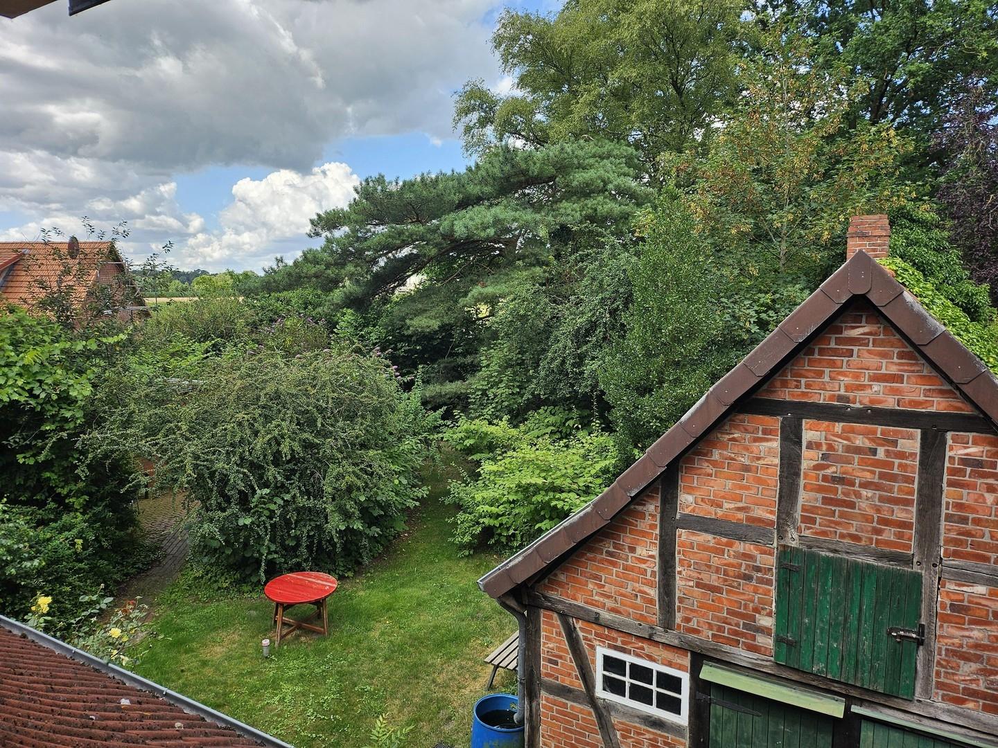 Blick Dachfenster Zimmer 1 