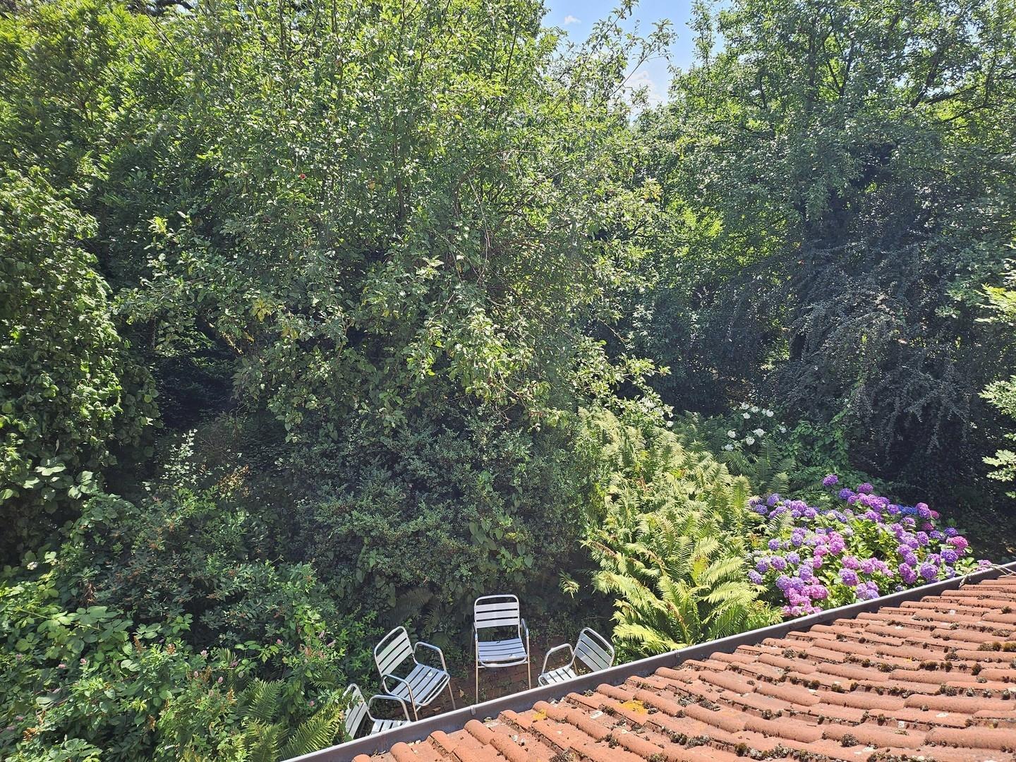 Blick aus der Dachgaube Bad DG