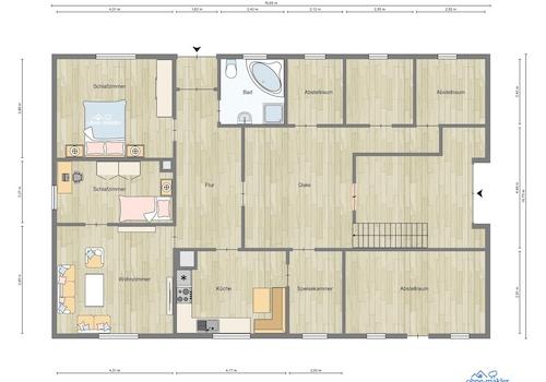 Grundriss EG visualisiert