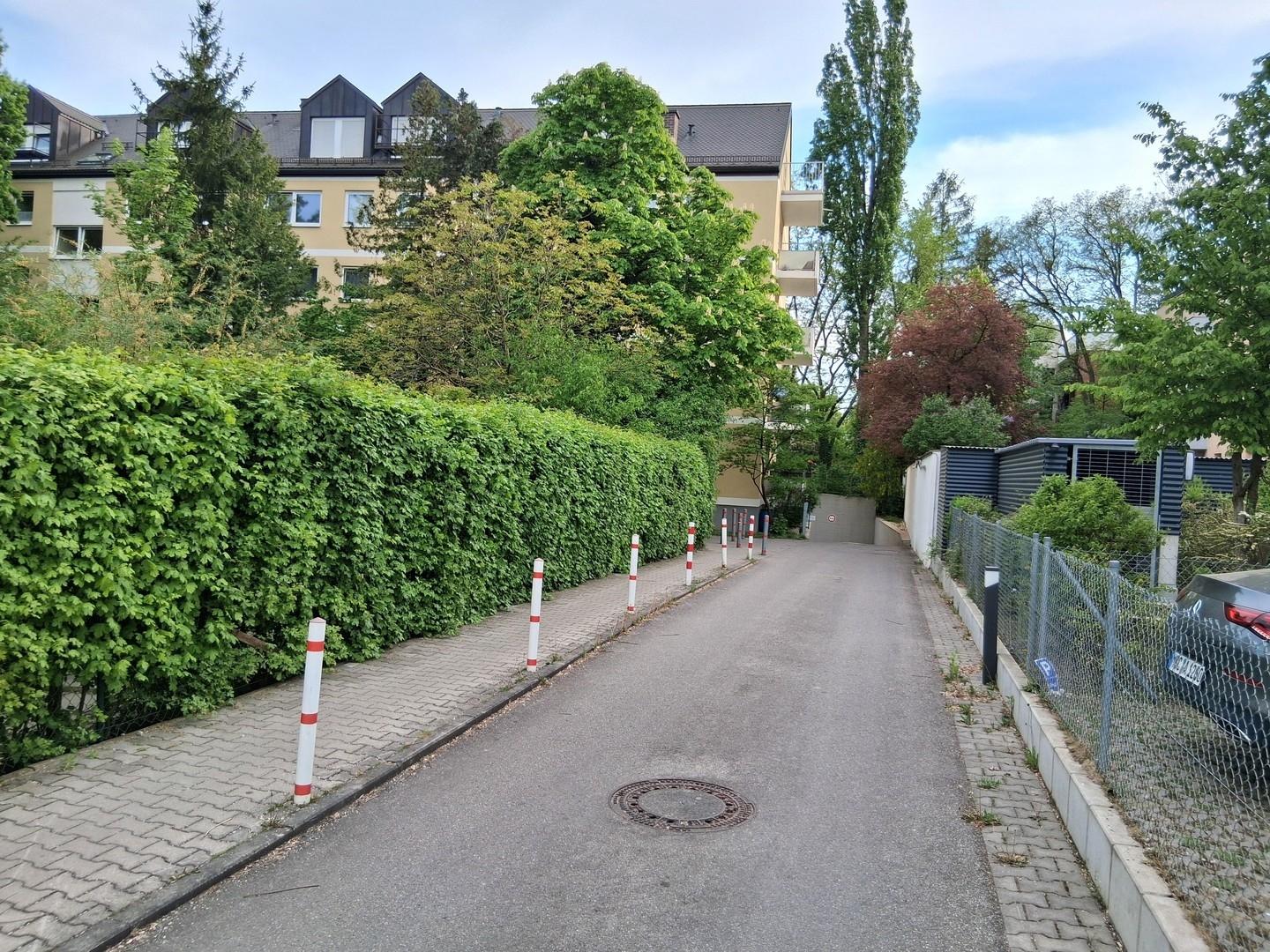 Zufahrtsweg zu Haus und Garage