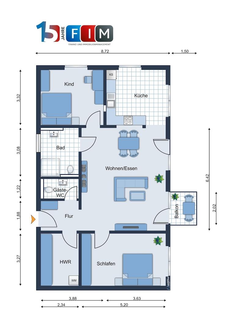 Grundriss WE 9