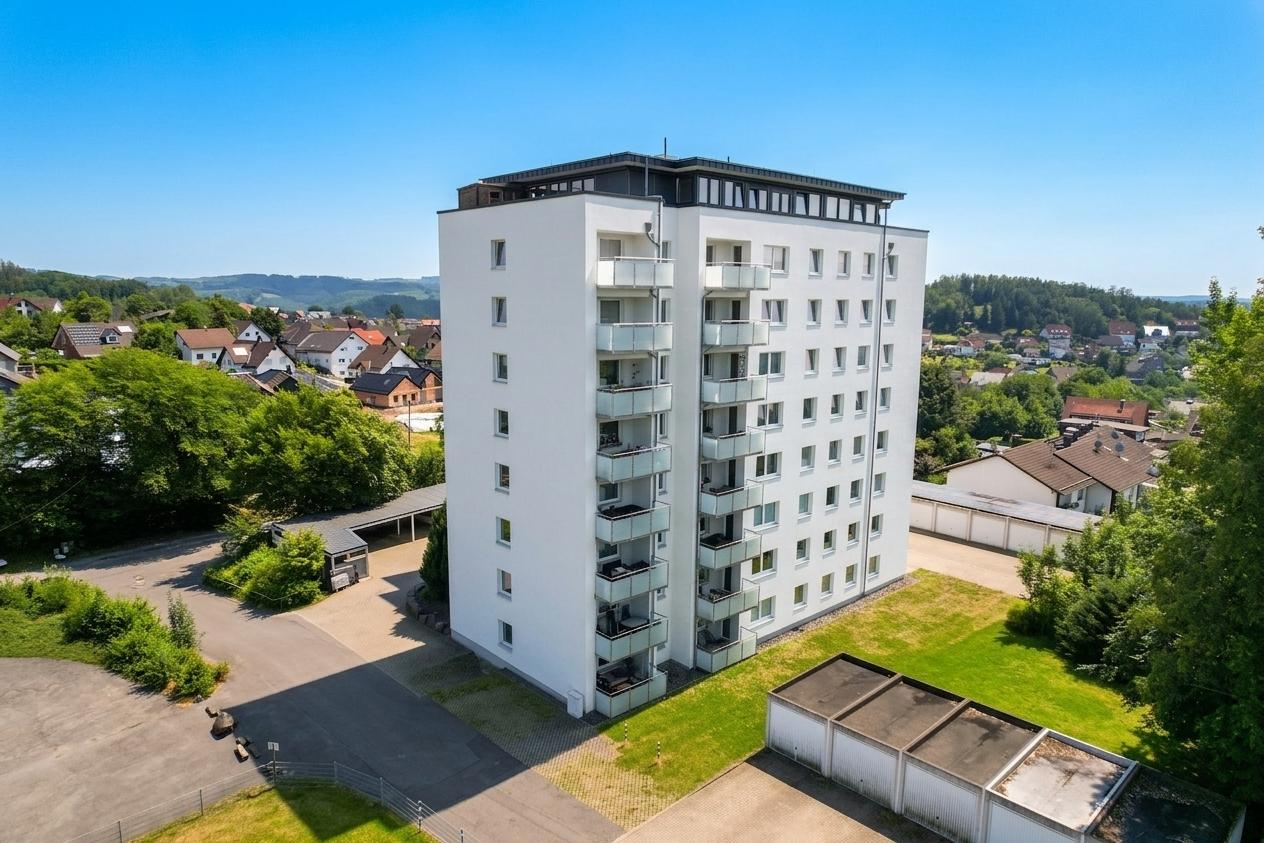 seitliche Hausansicht