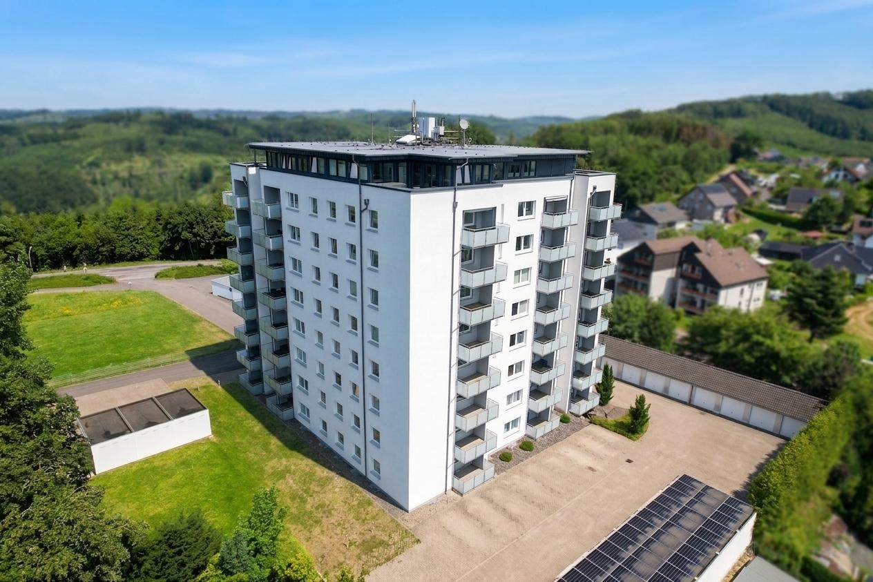 seitliche Hausansicht
