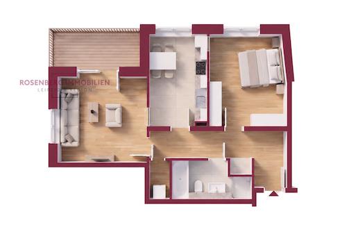 Immobilie in Leipzig/Gohlis zu verkaufen_2-Raum_Grundriss