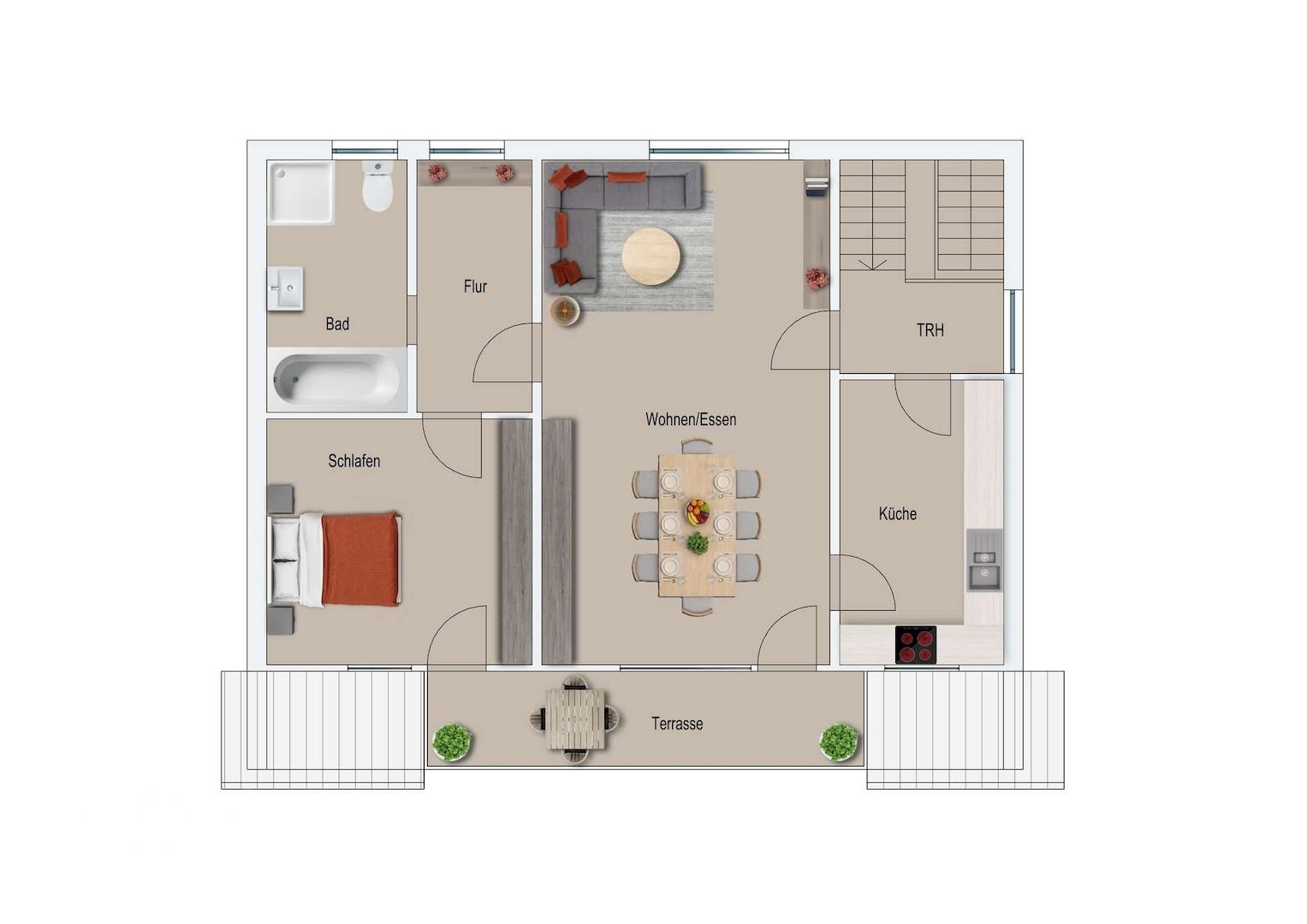 Grundriss Wohnung Nr. 7 DG
