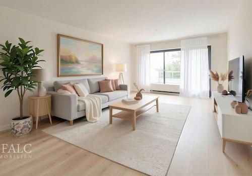 Wohnzimmer - Renovierungs- und Einrichtungsbeispiel (KI generiert)