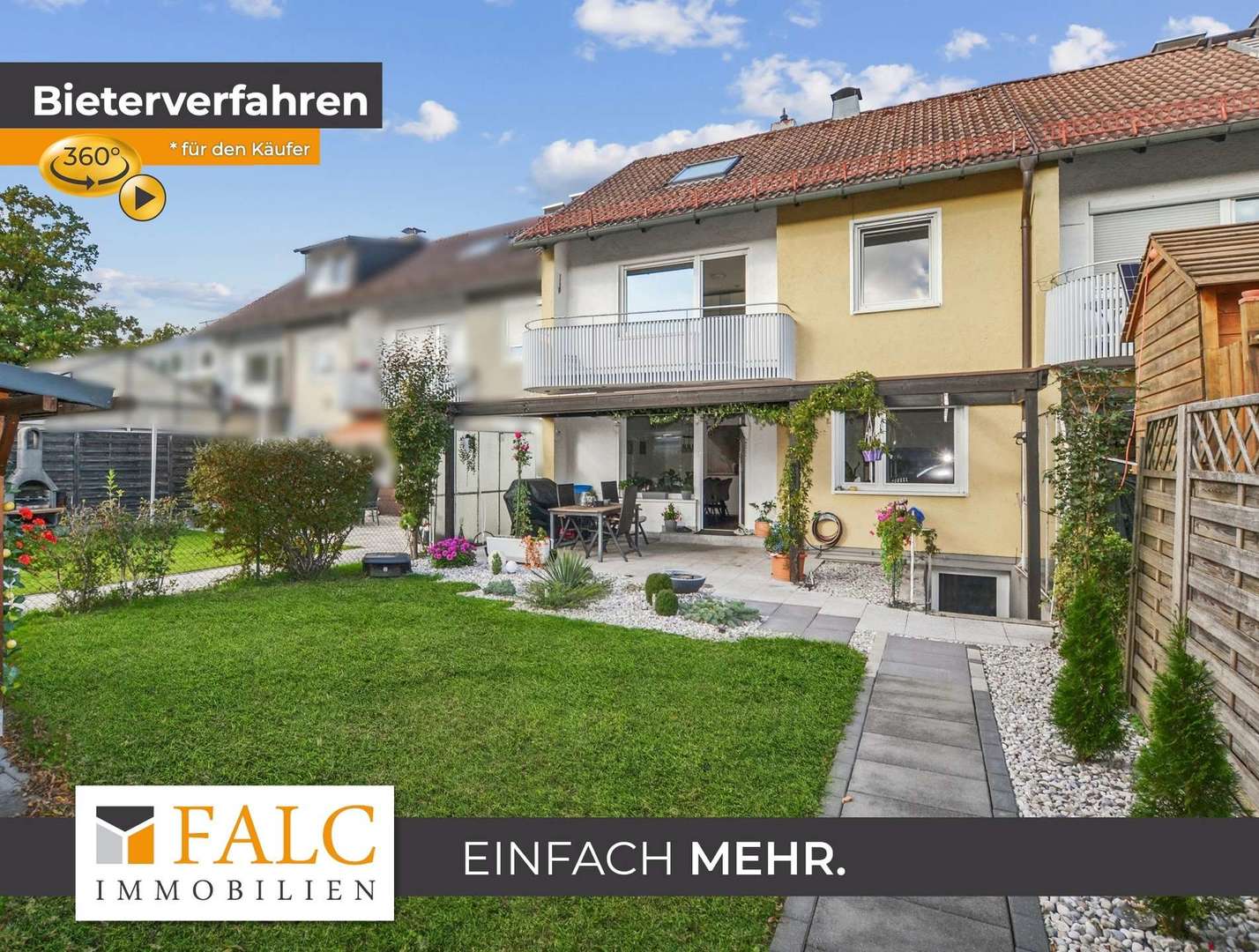 Außenansicht mit Garten