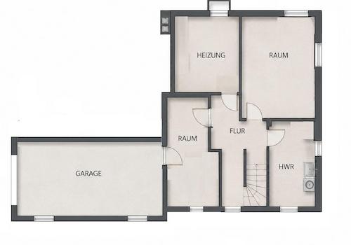 Grundriss Keller und Garage