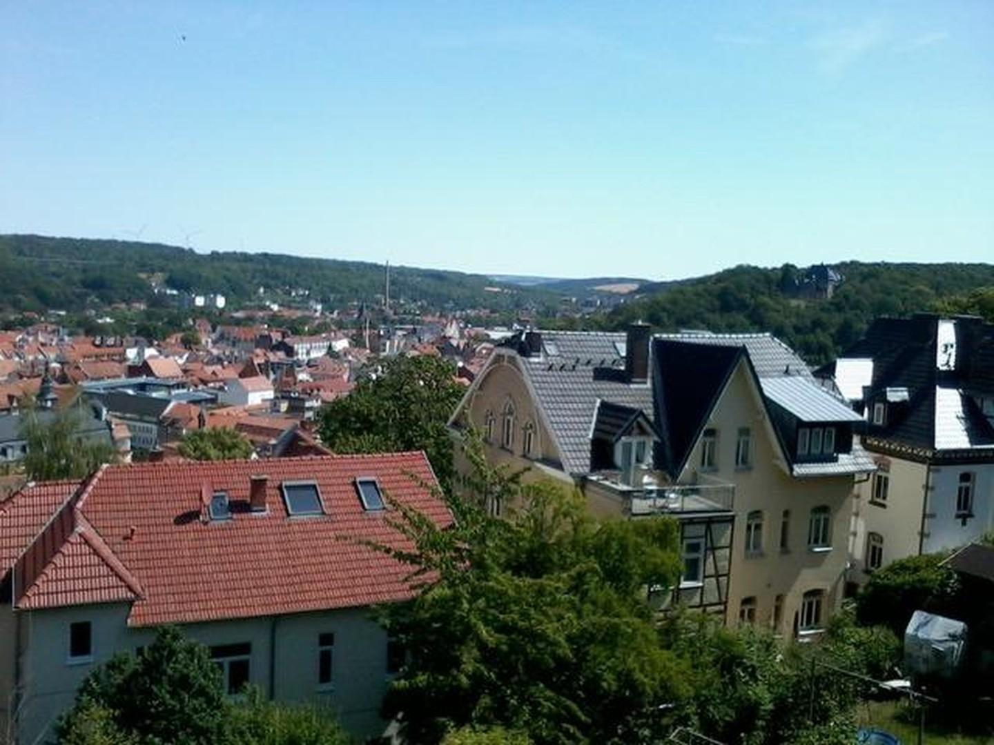 Der Blick aus dem Schlafzimmer