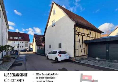 Blick auf die Scheune 