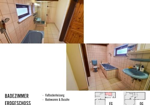 Vollbad mit Dusche und Wanne