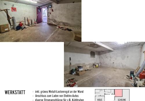 Werkstattraum in der Scheune