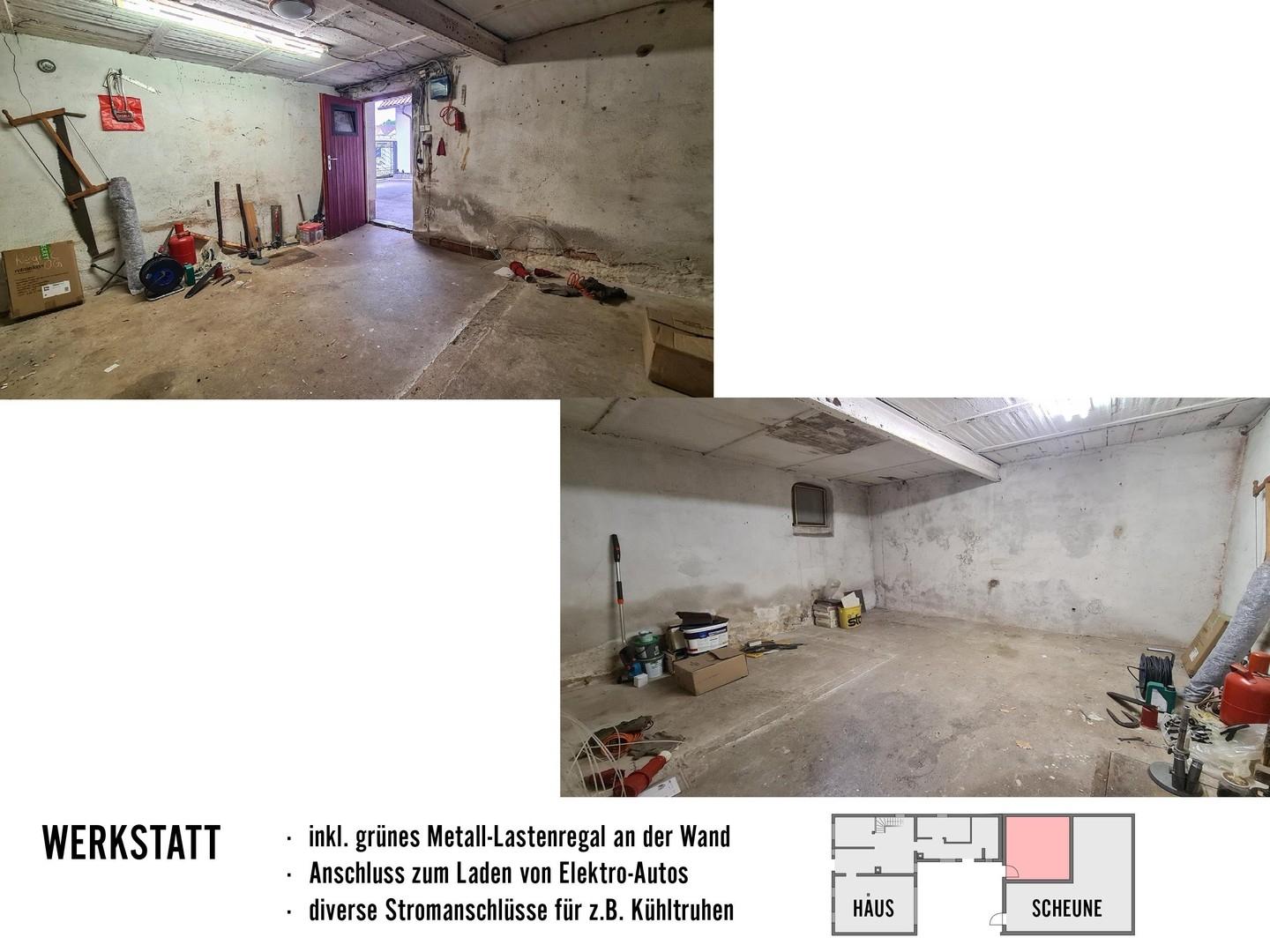 Werkstattraum in der Scheune