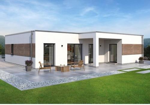Bungalow mit Flachdach