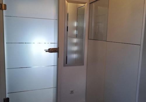 Vorsaal,Glastür zum Wohnzimmer