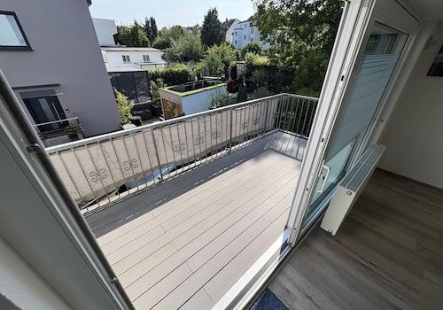 Blick auf Balkon