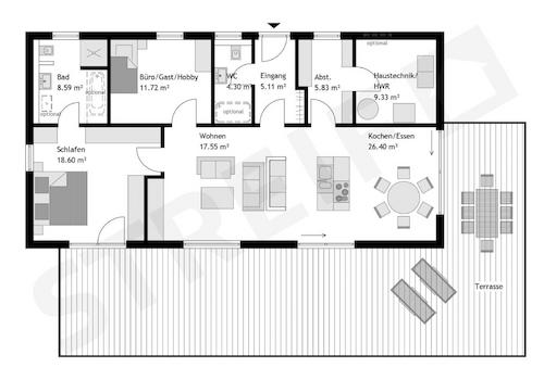 Variabler Grundriss
