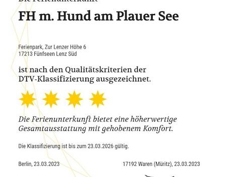 Ausgezeichnet mit 4 ****