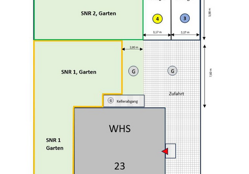 Lageplan (SNR 2, Garten)
