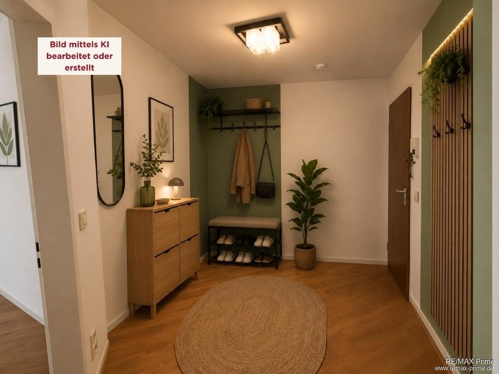 Virtuelles Home Staging. Möblierung und Dekoration sind nicht Bestandteil des Angebots