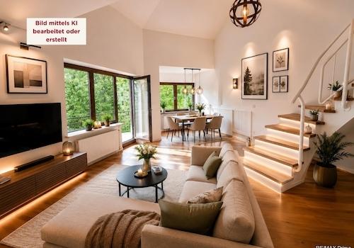 Virtuelles Home Staging. Möblierung und Dekoration sind nicht Bestandteil des Angebots