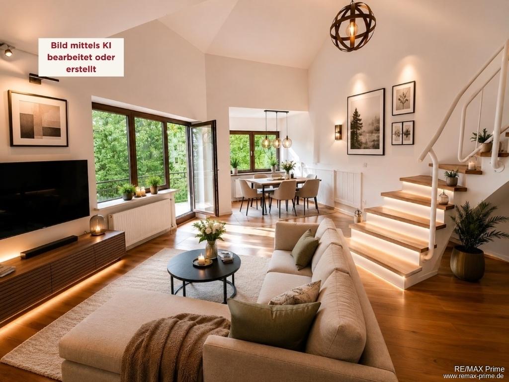Virtuelles Home Staging. Möblierung und Dekoration sind nicht Bestandteil des Angebots