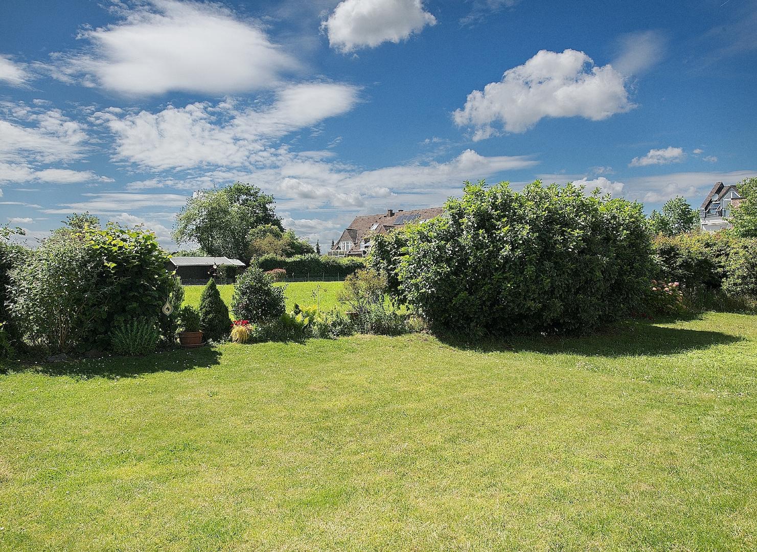 Blick in Garten und Natur