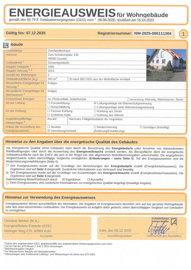 Energieausweis Zum Schützenplatz