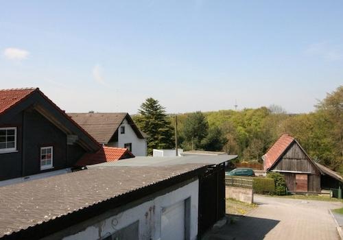 Ausblick vom Badezimmer im Obergeschoss