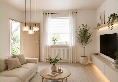 Wohnzimmer KI generiert