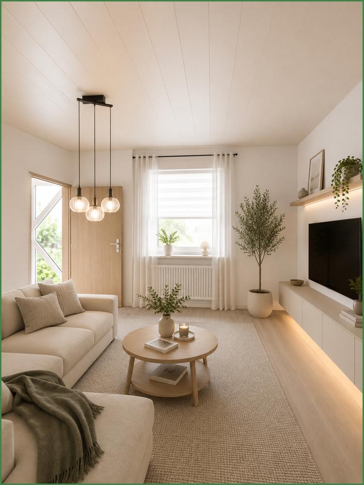 Wohnzimmer KI generiert