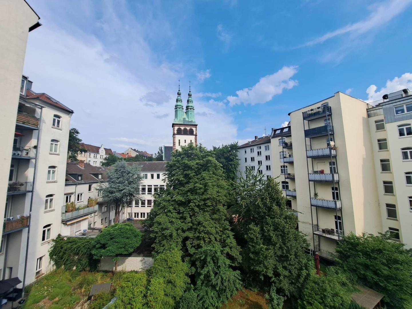 Blick Richtung Friedenskirche